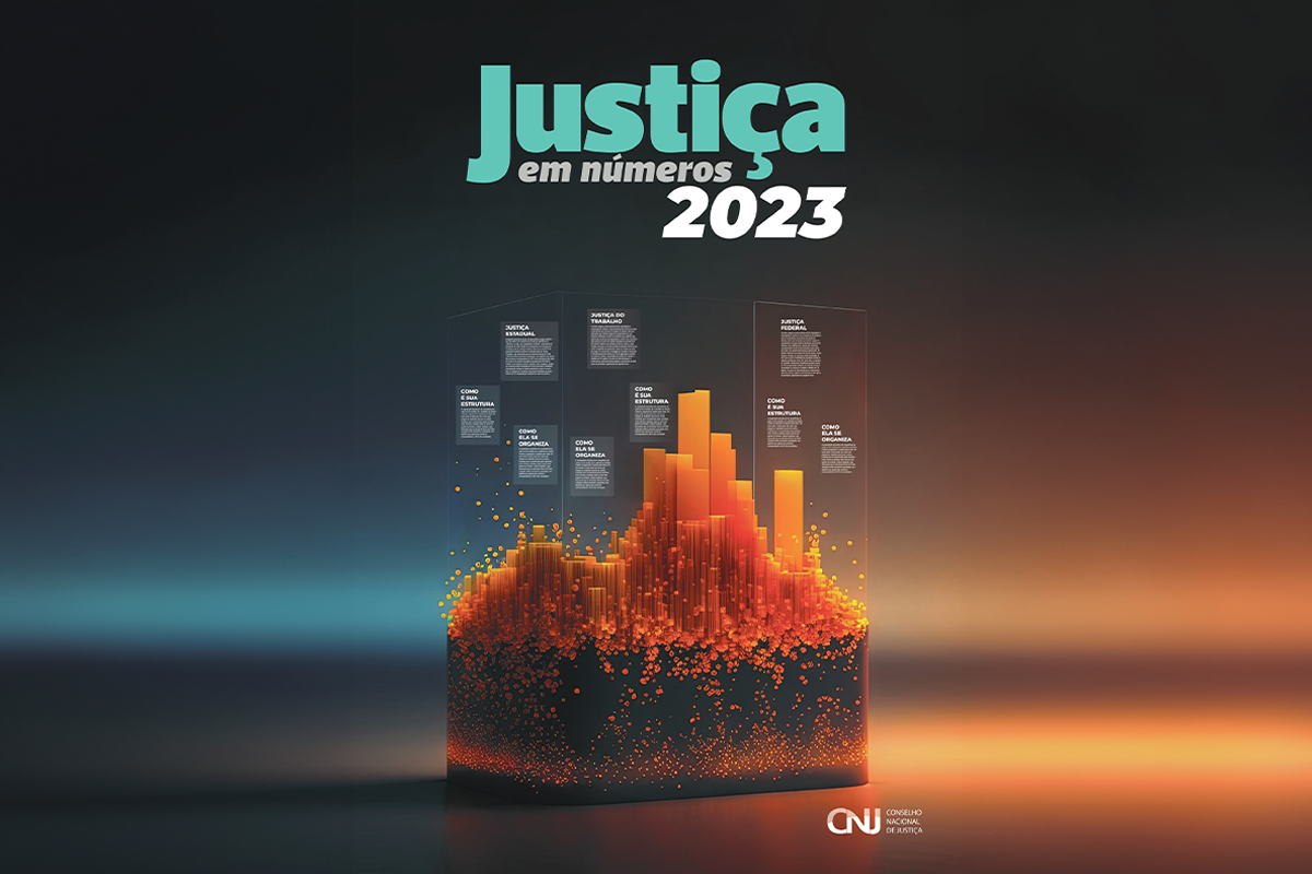 Reprodução da capa do relatório Justiça em Números