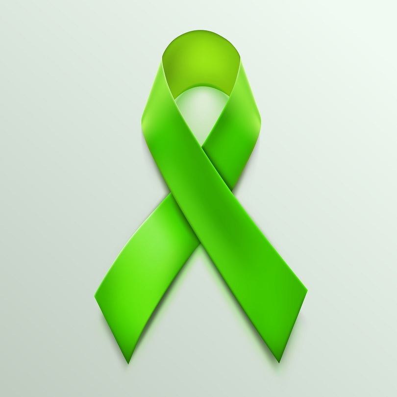  ilustração de um laço de fita na cor verde.