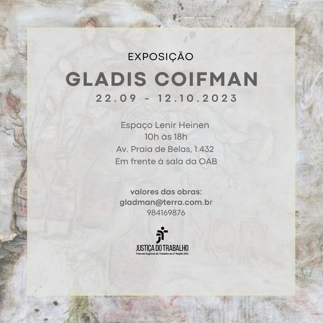 Divulgação da Exposição Gladis Coifman