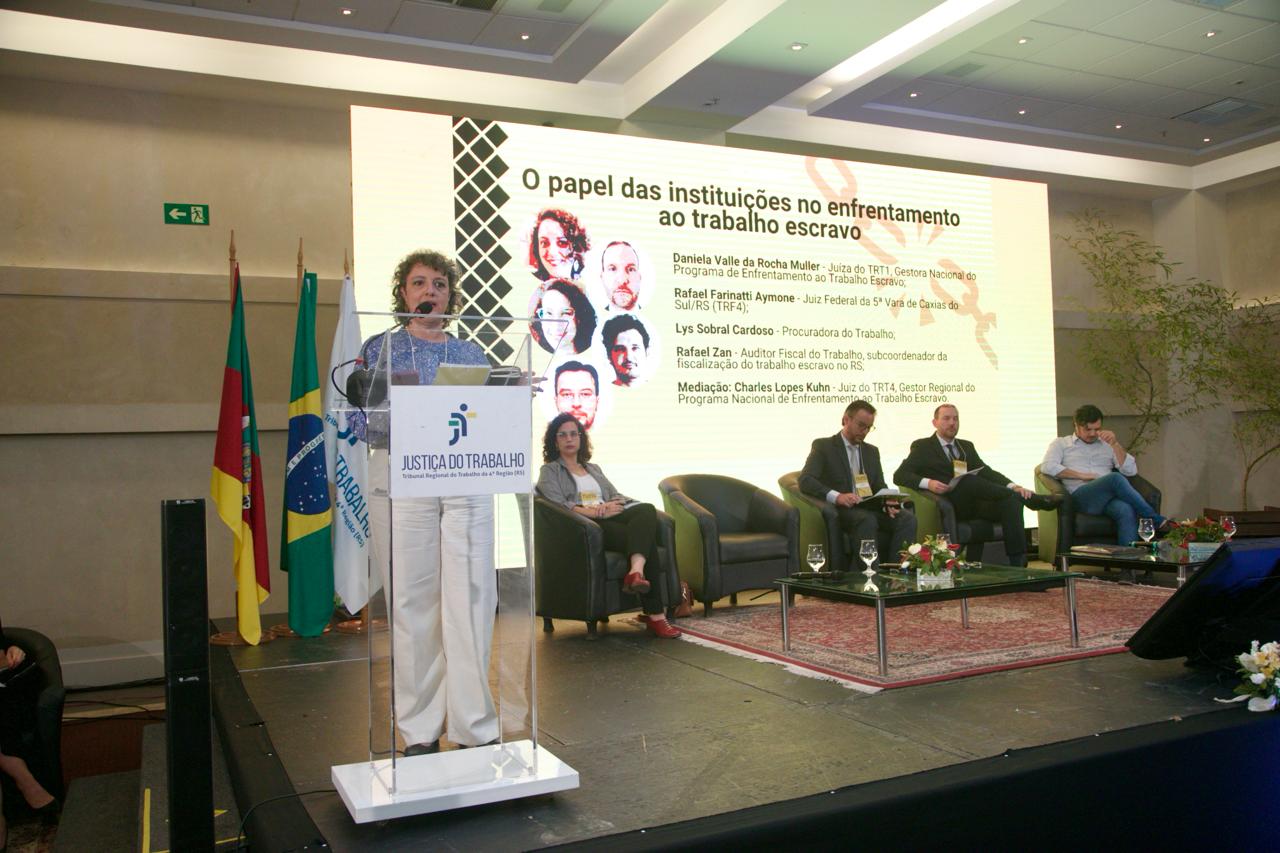 Juíza do Tribunal Regional do Trabalho da 1ª Região (RJ) e gestora nacional do Programa de Enfrentamento ao Trabalho Escravo, Daniela Rocha Müller