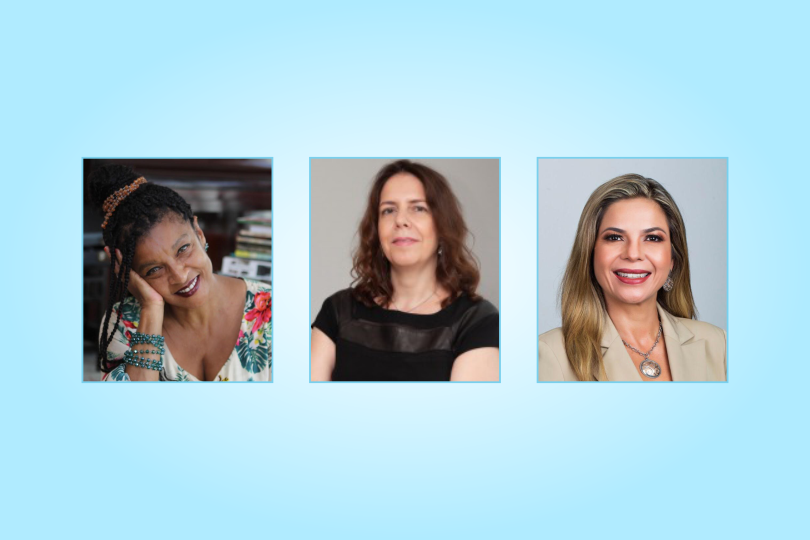 Elisa Lucinda, Ana Paula Saladini e Noemia Porto.