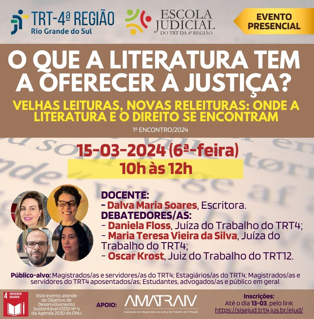 arte com informações sobre o evento