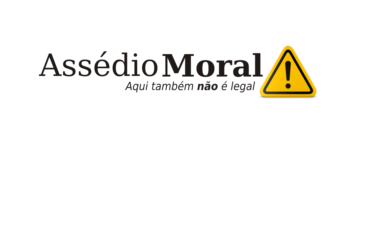 Logomarca da Campanha de combate ao assédio e discriminação.