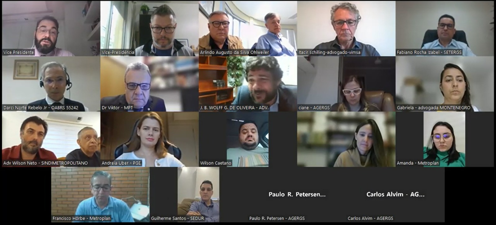 Sessão de mediação virtual