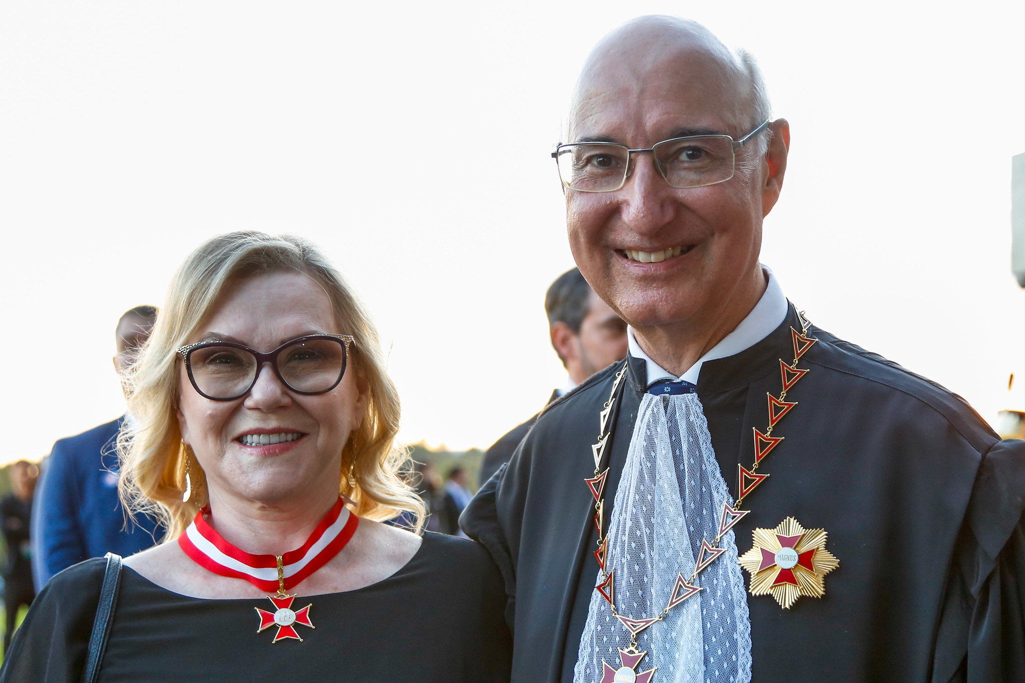 Laís com o ministro do TST Ives Gandra da Silva Martins.