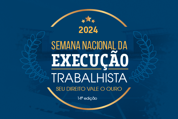 Arte de divulgação da semana, com título e slogan