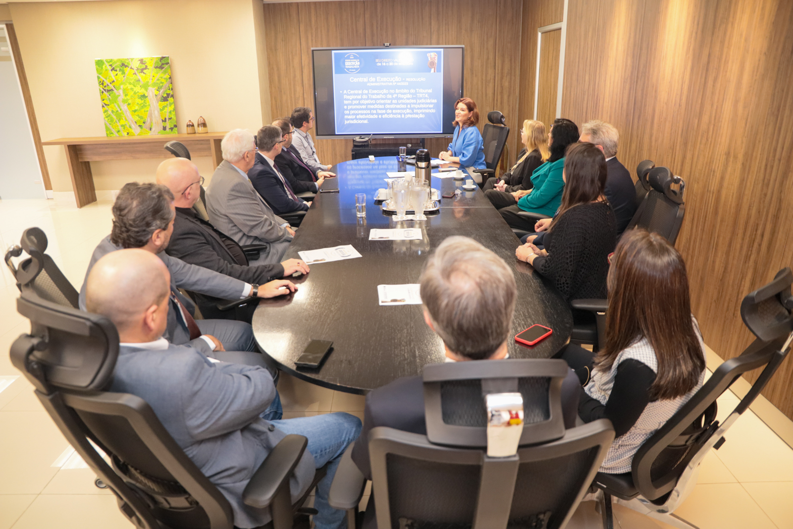 Foto da reunião no Salão Nobre