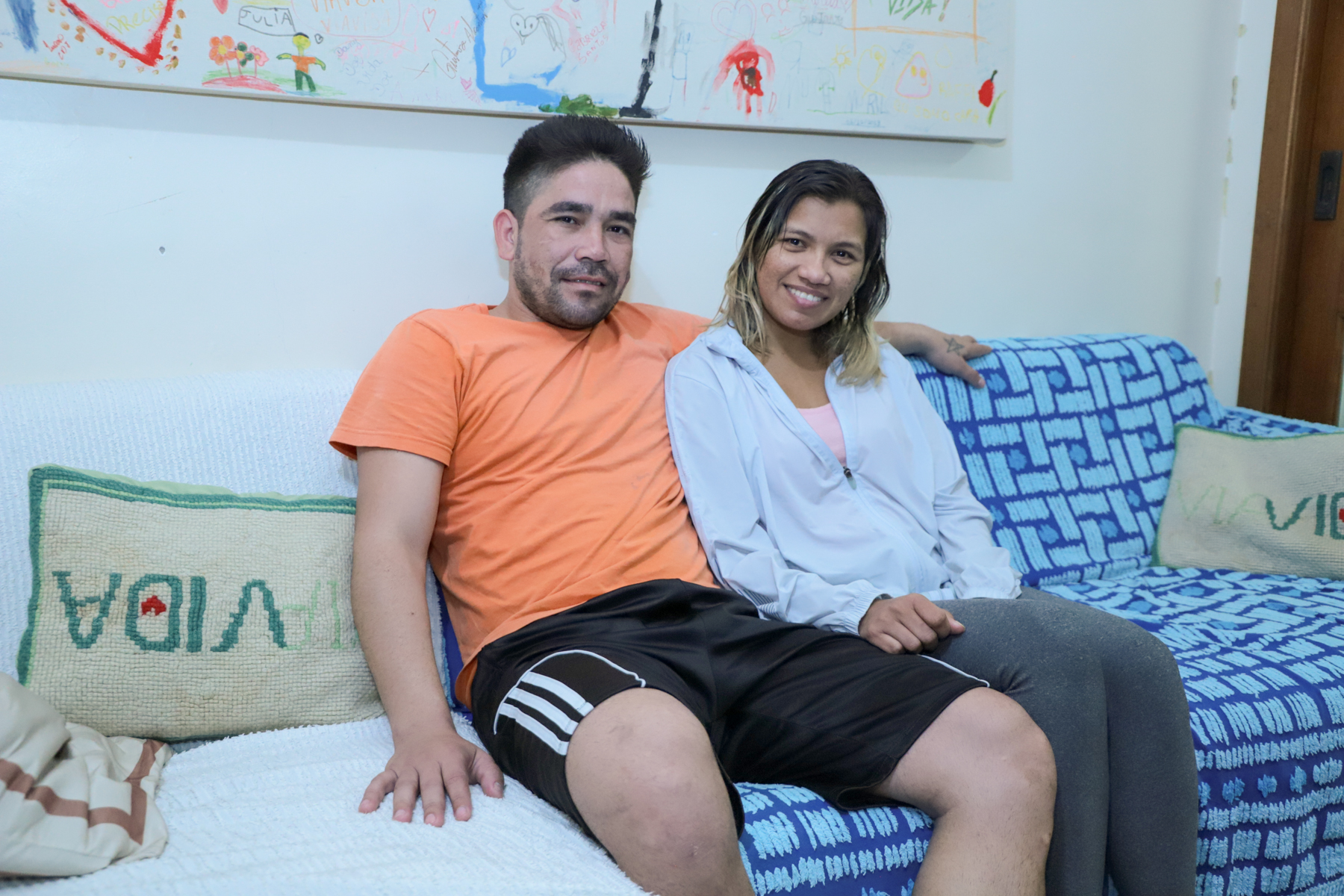 Naiane e marido.