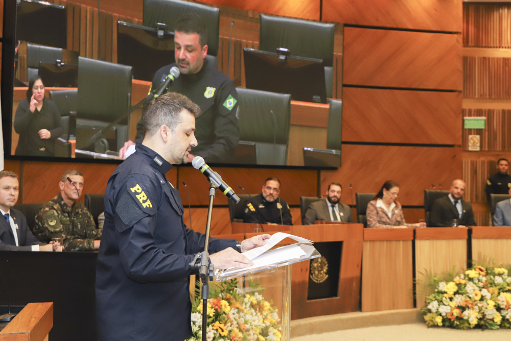 Pronunciamento do novo superintendente da PRF, Fabrício.