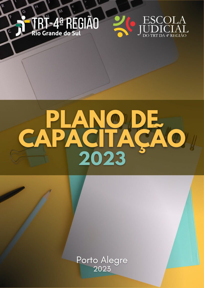 Capa do Plano Anual de Capacitação 2023 da EJud4. 