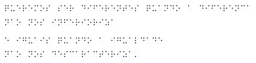 texto iguais e diferentes em braille