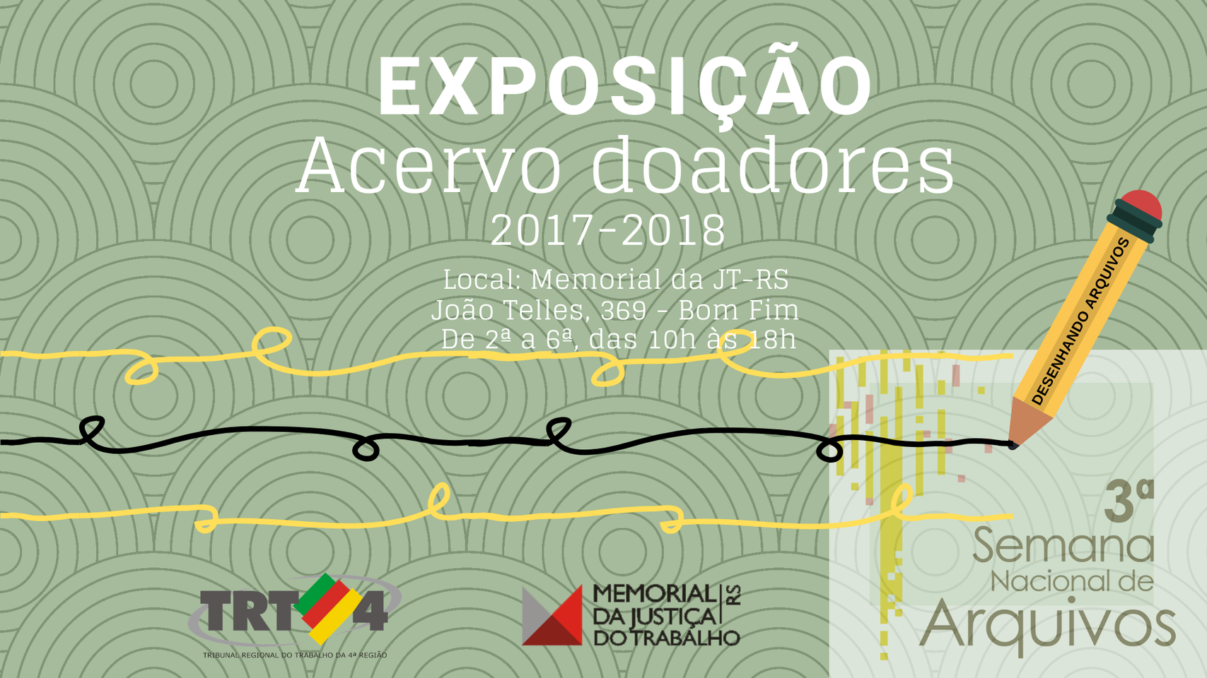 convite para exposição apenas com o texto e as logos