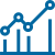 ícone de um gráfico de resultados
