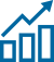 ícone de um gráfico de barras de resultados