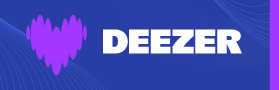 Banner com o logo da Deezer