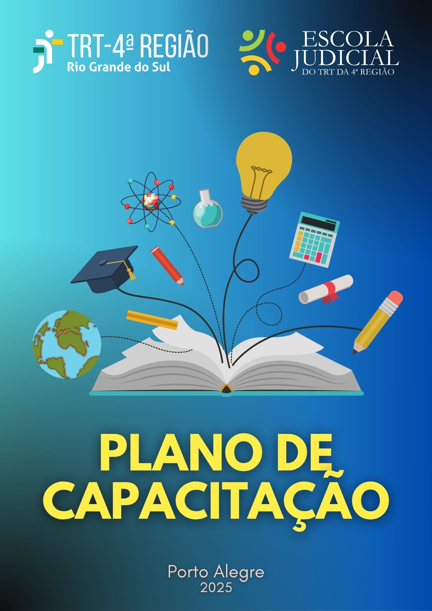 Capa do Plano Anual de Capacitação 2025 da EJud4. 