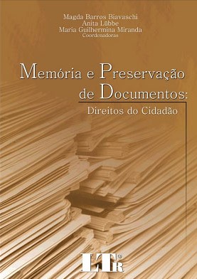 Capa do livro Memória e Preservação de Documentos