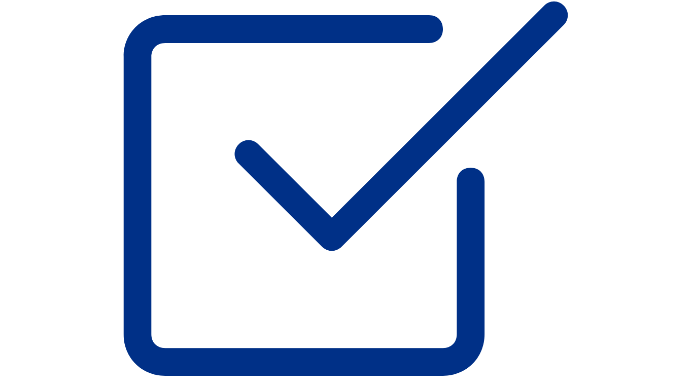 Ícone de check mark (sinal de visto).