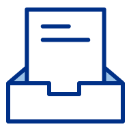 Pasta com papel à mostra.