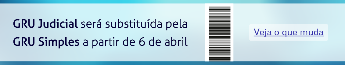 GRU Judicial será substituída pela GRU Simples a partir de 6 de abril, veja o que muda. Imagem ilustrativa de código de barras.
