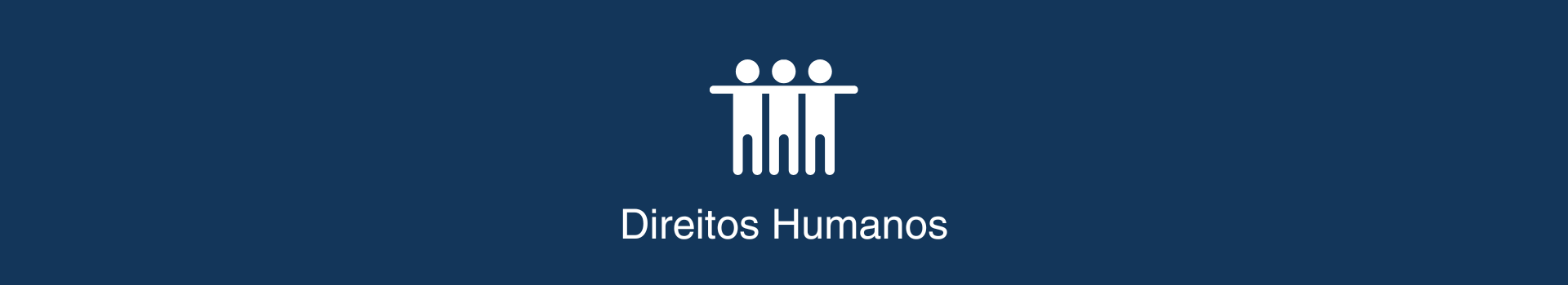 Cabeçalho com ícone de pessoas e o texto Direitos Humanos
