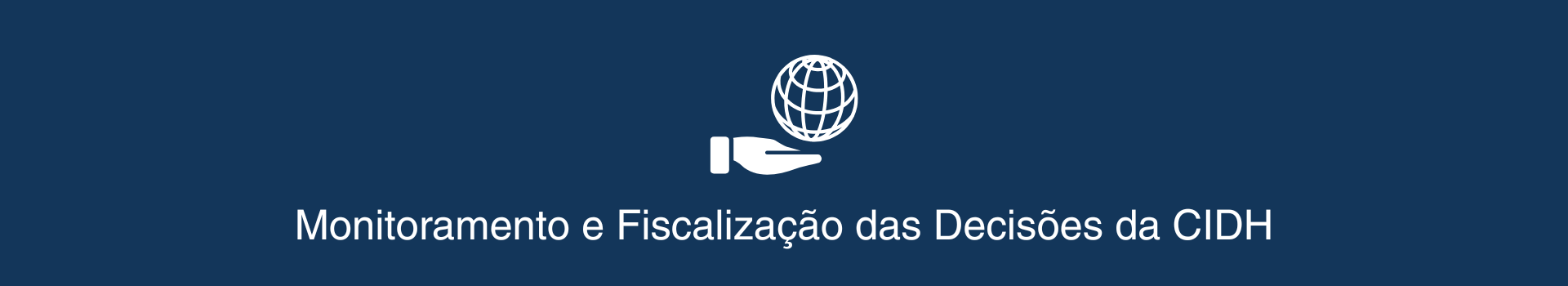 Ícone de um globo sobre uma mão