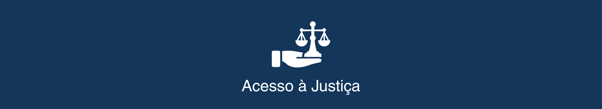 Ícone da balança da justiça sobre uma mão