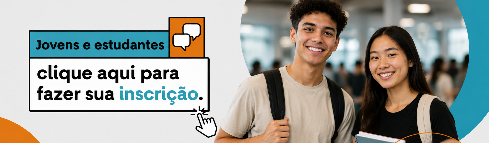Jovens e estudantes - clique aqui para fazer sua inscrição