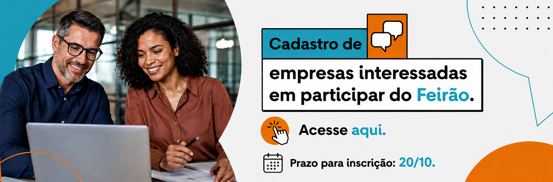 Cadastro de empresas interessadas em participar do Feirão.